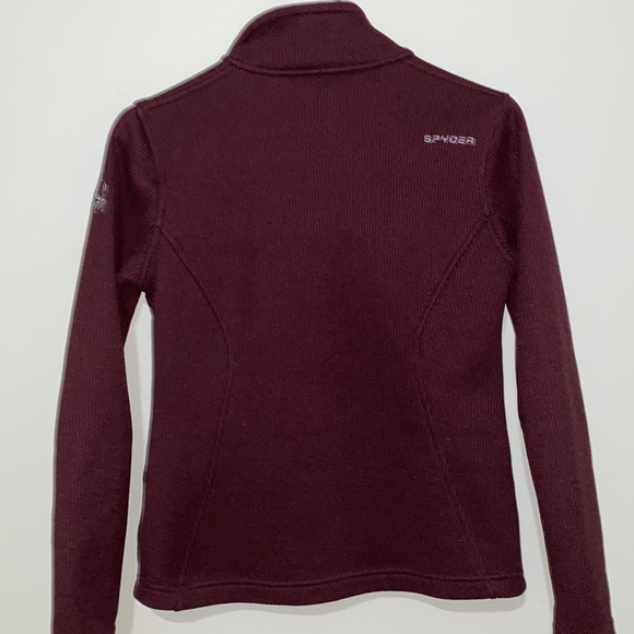 WOMENS Maroon SPYDER JACKET Small - Picture 2 of 8
